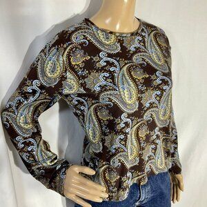 Sz L Jones New York Cotton Long Sleeved Shirt